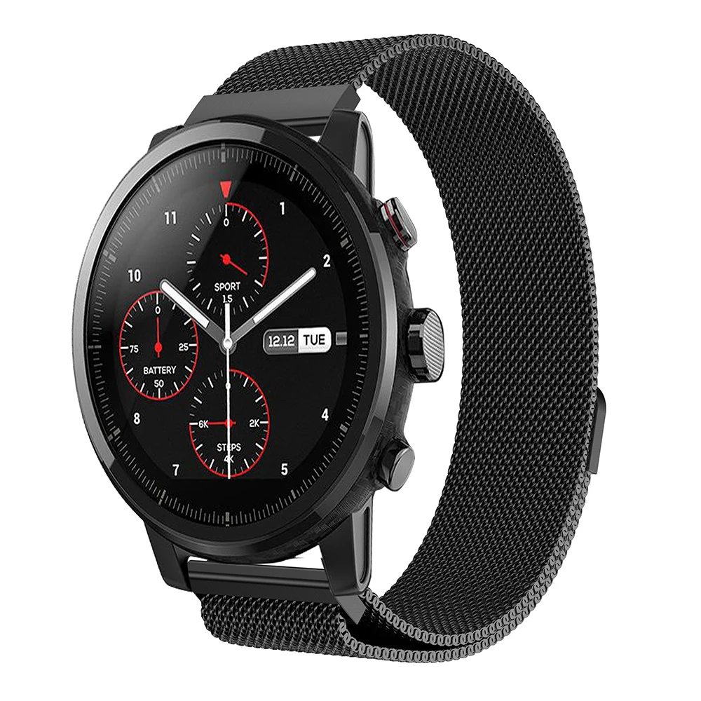 22 мм Миланский ремешок для Samsung Gear S3 Frontier классический часов браслет Huami Amazfit Stratos 2