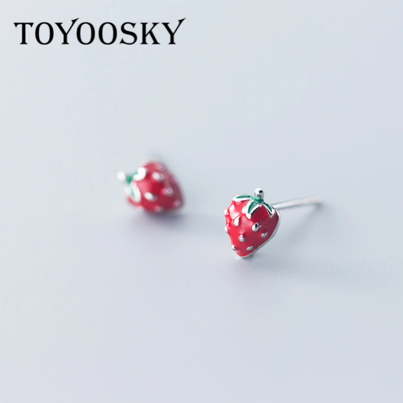 

Женские серьги-гвоздики из серебра 925 пробы, с красной эмалью