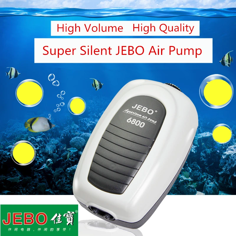 

JEBO Super Aquarium Air Pump Compressor For Aquarium Fish Tank Adjustable Silent Quiet Air Control Aquarium Accessories 6100