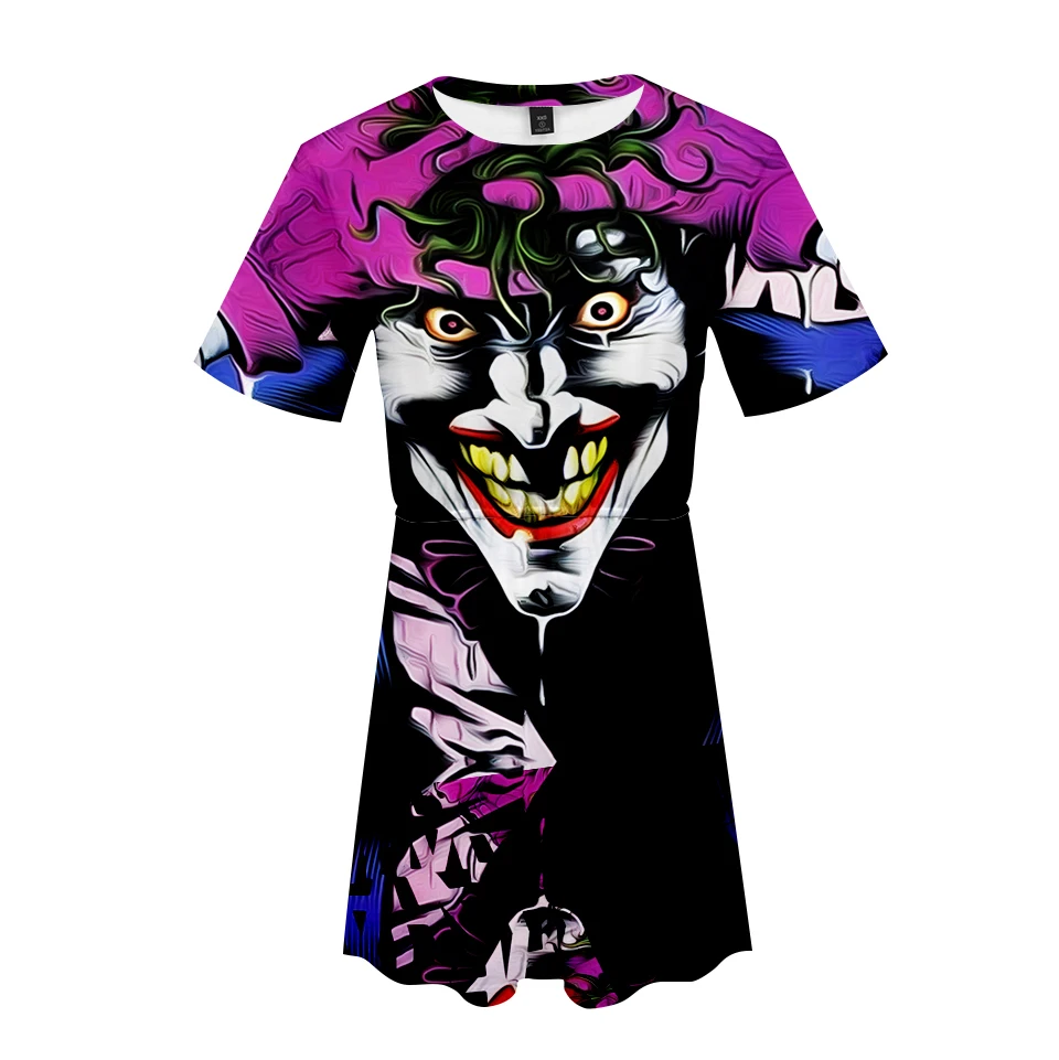 Frdun Tommy haha joker 3D платье с коротким рукавом для девушек в стиле K-POP аниме модное