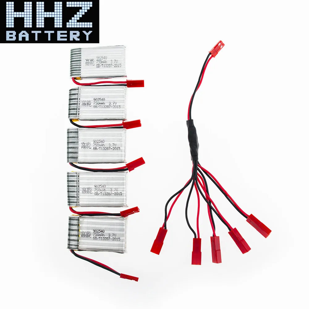 5 шт. аккумуляторы для квадрокоптера 3 7 в 750 мАч|drone battery 3.7v|drone battery1s |