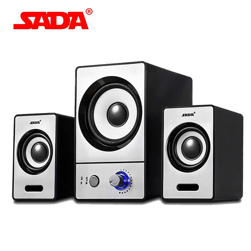 SADA D 200D Bluetooth компьютерный динамик стерео портативный мультимедийный ноутбук USB