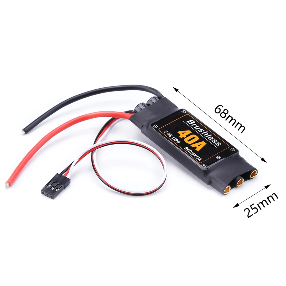4 шт./лот бесщеточный 40A ESC Регулятор скорости 2-4 S с 5 V 3A UBEC для Квадрокоптер RC FPV RC Самолеты вертолет