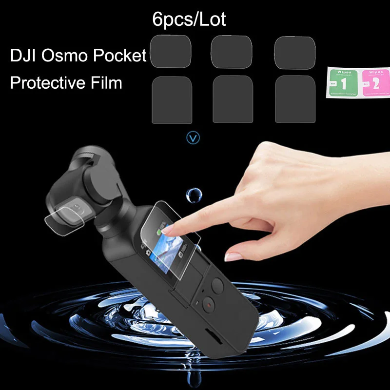 6 шт./лот DJI OSMO Pocket Screen Film объектив камеры Защитная пленка для Gimbal