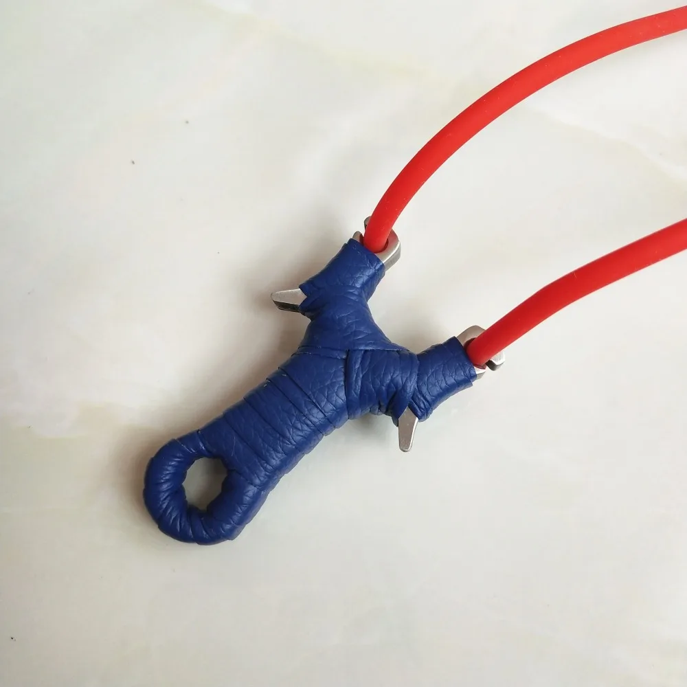 

Powerful new mini-sport stainless steel slingshot and rubber band pendant slingshot
