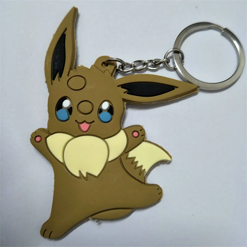 Игрушки из ПВХ для ключей Evee Figures брелок с мультипликационным принтом Jolteon Flareon