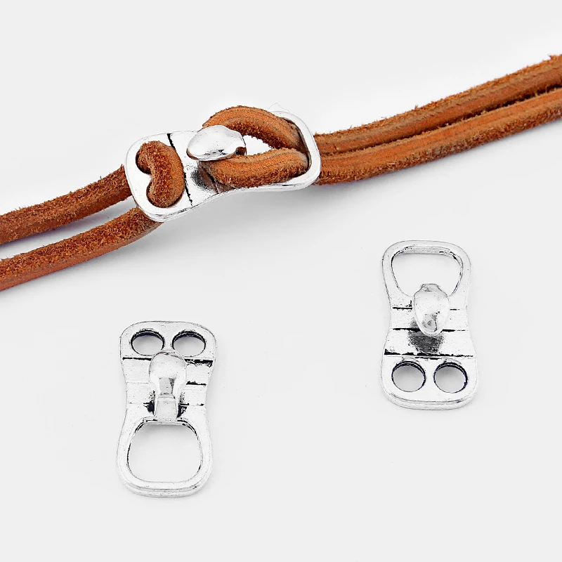 Застежка крючок с двумя отверстиями для браслета 5 мм 10 комплектов|bracelet sparkle|bracelet