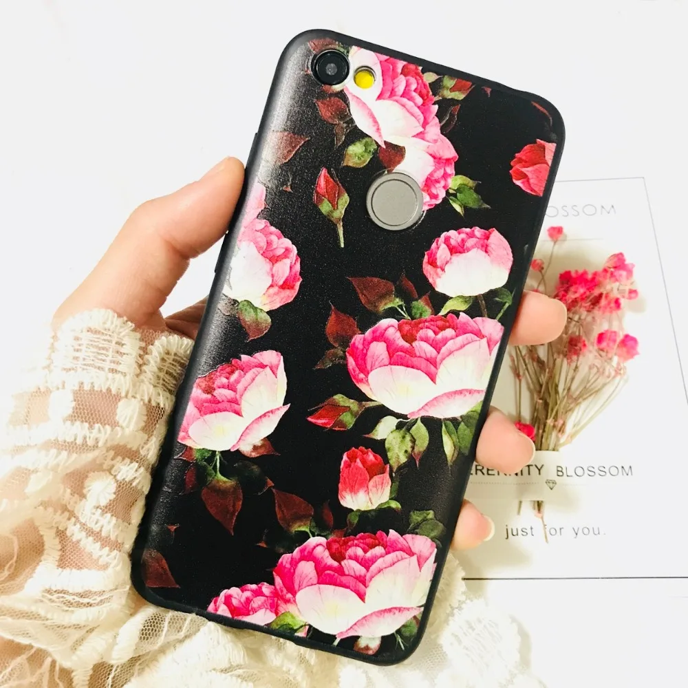 Чехлы для Xiaomi A1 A2 5X6X8 SE ТПУ Мягкий рельеф цветок телефон силиконовый чехол redmi note 4