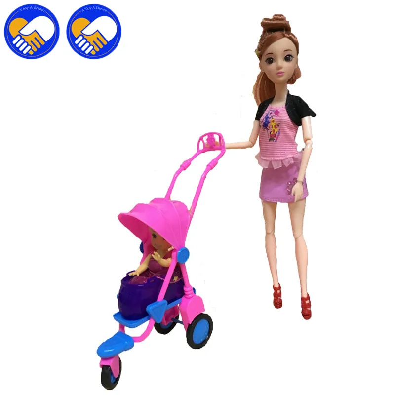 Детский игровой дом детская мебель коляска пластиковые аксессуары с колесиками