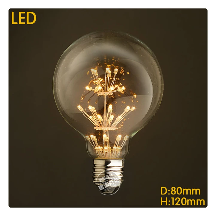 Заказ образцов Антикварные Ретро винтажные лампочки Эдисона E27 G80 LED