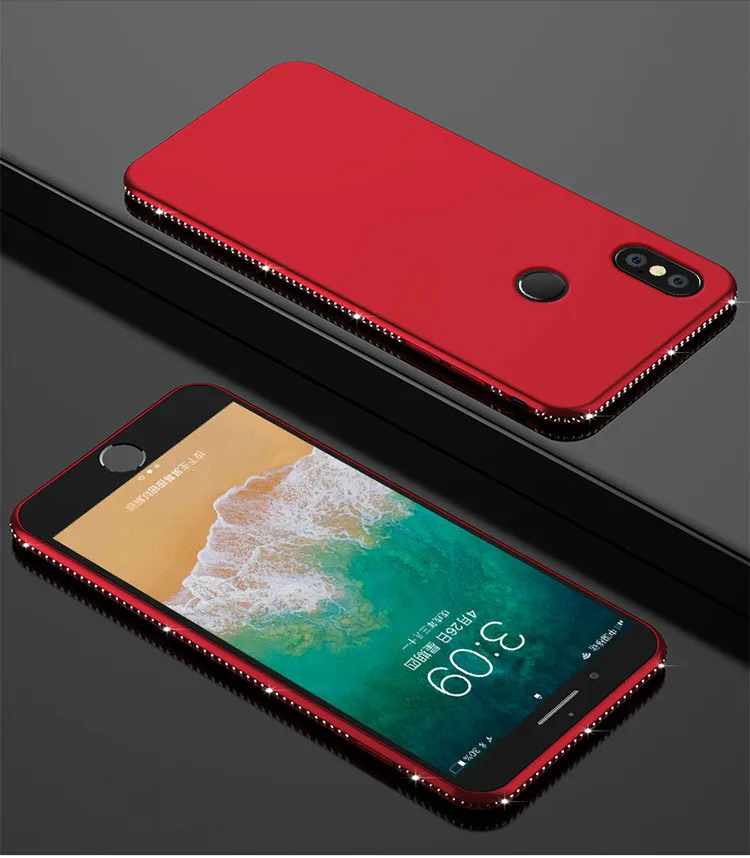 Алмазный силиконовый чехол-кольцо для Xiao mi A1 A2 Lite Pocophone F1 Red mi Note 4 4A 4X6 Pro 6A S2 5 Plus 5A Prime4 Max 3 mi 8 SE