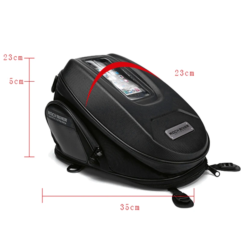 ROCK BIKER Motorcycle Tank Bag Hard Shell Magnetic Oil Fuel Rainproof Motocross Tail Back Seat Bags Racing | Автомобили и
