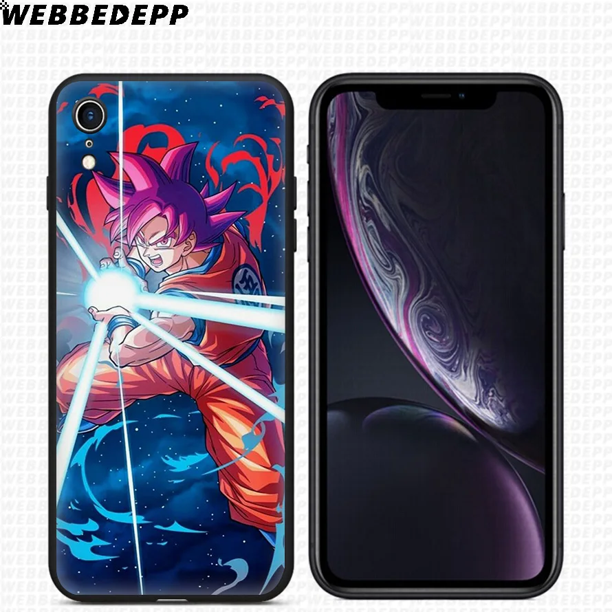 WEBBEDEPP Dragon Ball Z Goku супер мягкий силиконовый чехол для iPhone 11 Pro Xr Xs Max X или 10 8 7 6 6S Plus 5 5S