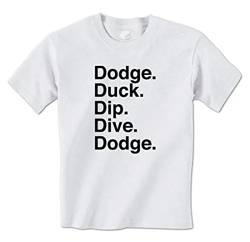 Dodge Утка Dip Погружения и Dodge-Смешно Dodgeball Цитата Стратегии Мужская Футболка |