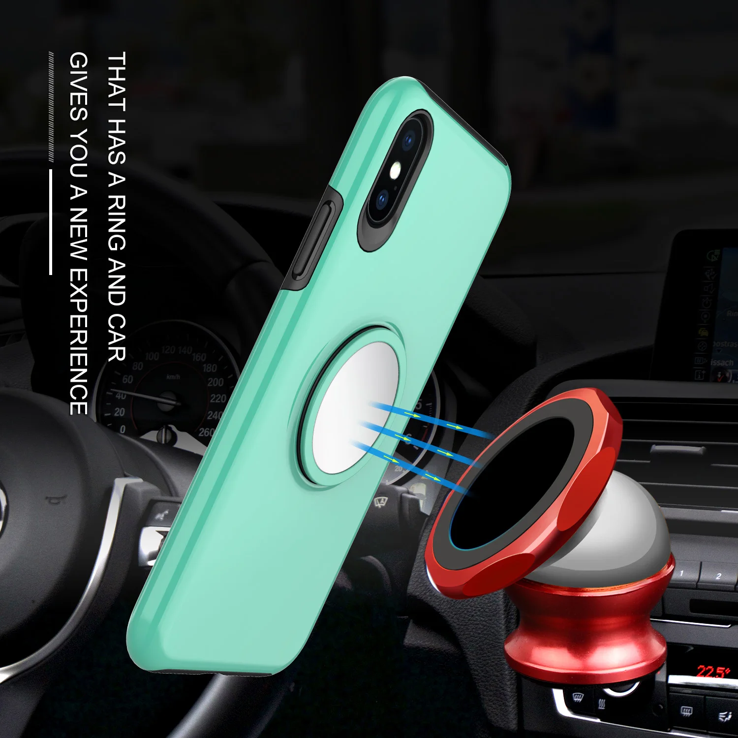 Противоударный чехол для iphone 6 6s 7 8 Plus X XR XS MAX автомобильный держатель скрытая