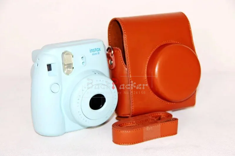 8 цветов сумки для камеры Instax Mini ПУ сумка видеокамеры чехол с плечевым ремнем Fuji