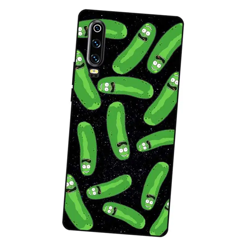 N352 Morty холодный черный силиконовый чехол для Huawei P8 P9 P10 P20 P30 Lite Pro P Smart Plus 2017 2019 |