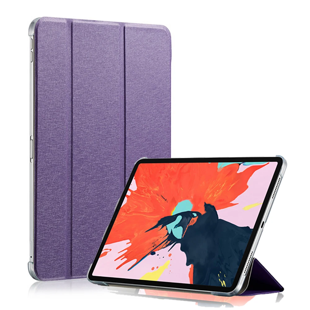 Умный Магнитный чехол с шелковым узором для нового iPad Pro 11, Ультратонкий чехол-подставка из искусственной кожи для iPad Pro 11, чехол