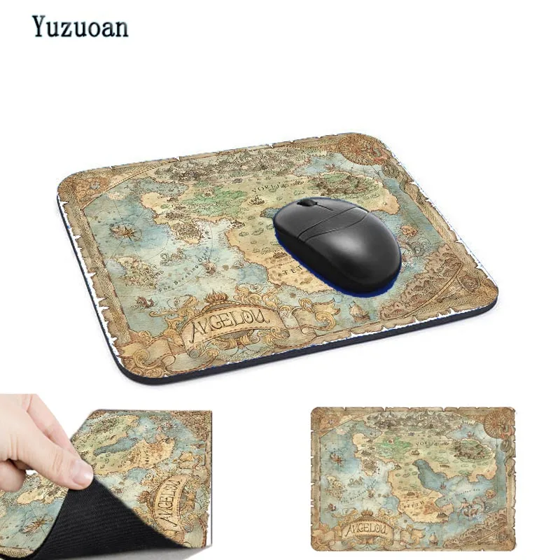 Yuzuoan 18X22CM 20X25CM or 25X29CM Three Kind Of Size Selection Silicone Custom Gaming Mouse Pad Map Mousepad | Компьютеры и офис