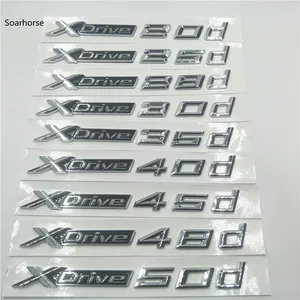 Xdrive 20d 25d 28d 30d 35d 40d 45d 48d 50d дверная боковая эмблема логотип заднего багажника для BMW X1 X3 X5 X6 E83 E84 F25 F26 F48