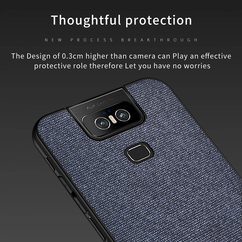 Для Asus Zenfone 6 ZS630KL чехол тканевый мягкий силиконовый бампер жесткая задняя панель