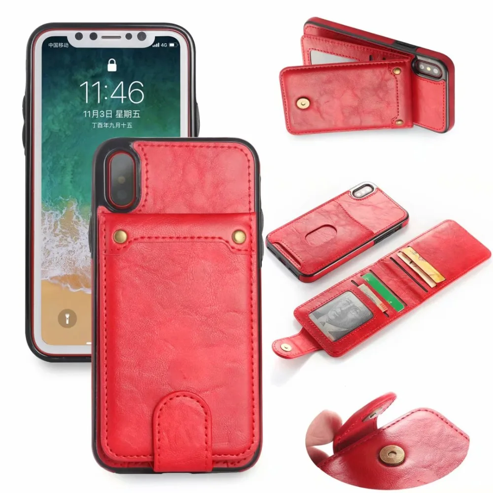 Leather case for Apple iphone7 7Plus 8 8Plus X luxury split high quality fashion clamshell wear protection cover |