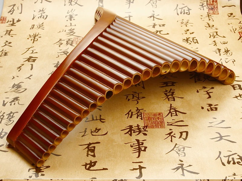 C Ключ ручной работы Panpipes духовой инструмент Китайский традиционный музыкальный инструмент бамбук 25 трубы Пан флейта