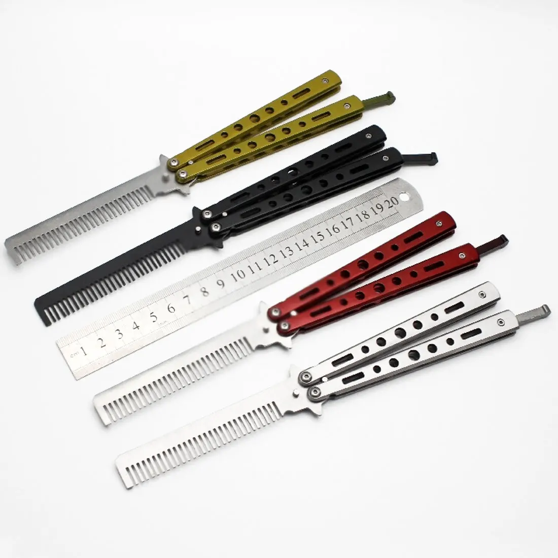 Учебный нож бабочка Balisong из нержавеющей стали инструмент для тренировок с тупым