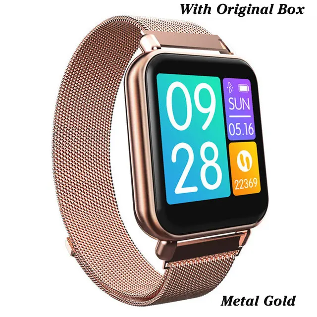 metal gold Y6 Pro, умный Браслет, пульсометр, измеритель артериального давления, кислородный монитор, умные часы, IP67, водонепроницаемые, мульти спортивные, фитнес-трекер, браслет - Цвет: metal gold