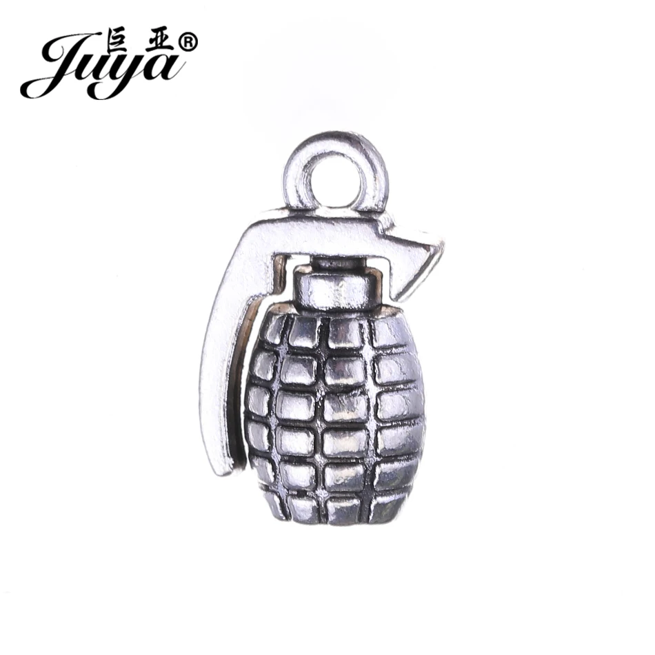 JUYA 20 шт./лот 16 5x9 5 мм посеребренные гранат Шарм Подвески для изготовления