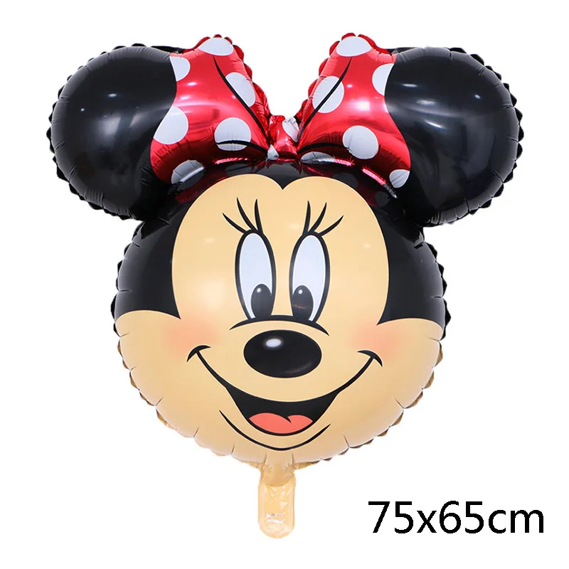 Red minnie head GIHOO 114 см Микки Минни фольгированные воздушные шары мультфильм с днем рождения украшения Детские игрушки большой красный бант детский душ - Цвет: Red minnie head