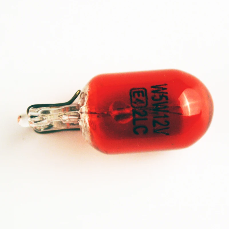Hippcron 10 x Red T10 W5W 501 194 стеклянная автомобильная лампа 12V5W Автомобильная миниатюрная