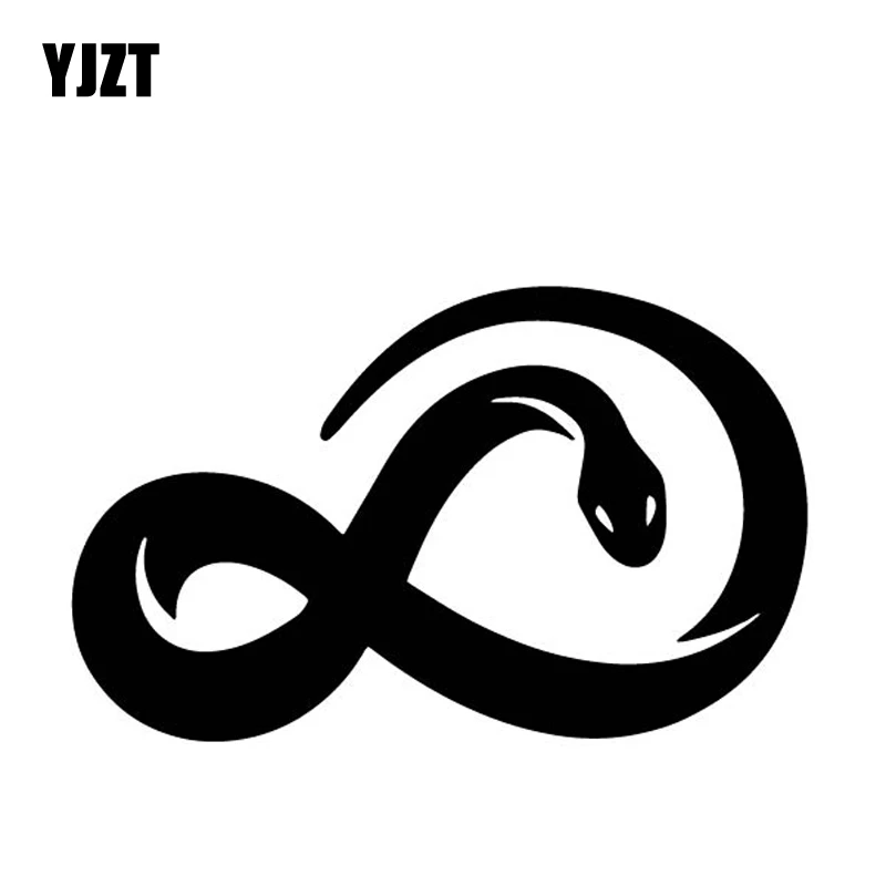 

YJZT 15.9CM*9.8CM Snake Creative Decoration Body Of Car Car Sticker Vinyl Decal Black/Silver C4-1529