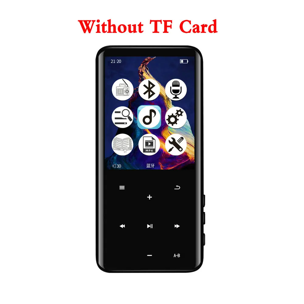 Without TF Card Vandlion MP4 плеер с Bluetooth Lecteur MP3 MP4 музыкальный плеер портативный медиа Тонкий 2,4 дюймов сенсорные клавиши Fm Радио Видео HIFI 16 Гб - Цвет: Without TF Card