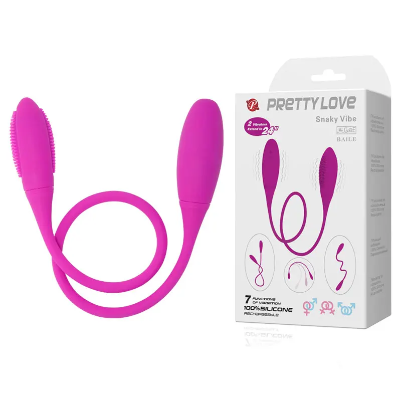 Pretty Love7 скоростной силиконовый Snaky Co-vibe USB Перезаряжаемый вибратор для точки G