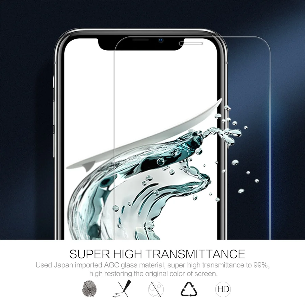 Закаленное стекло для iPhone X XS взрывобезопасная Защитная пленка Nillkin с защитой от