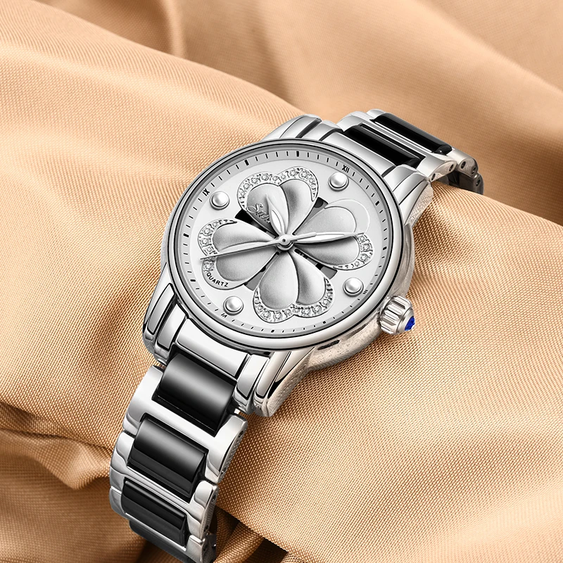 Enlarge SUNKTA Top Luxury Brand Women Watches Stainless Steel Analog Quartz Watches Women Fashion Dress Bracelet Watch Relogio Feminino