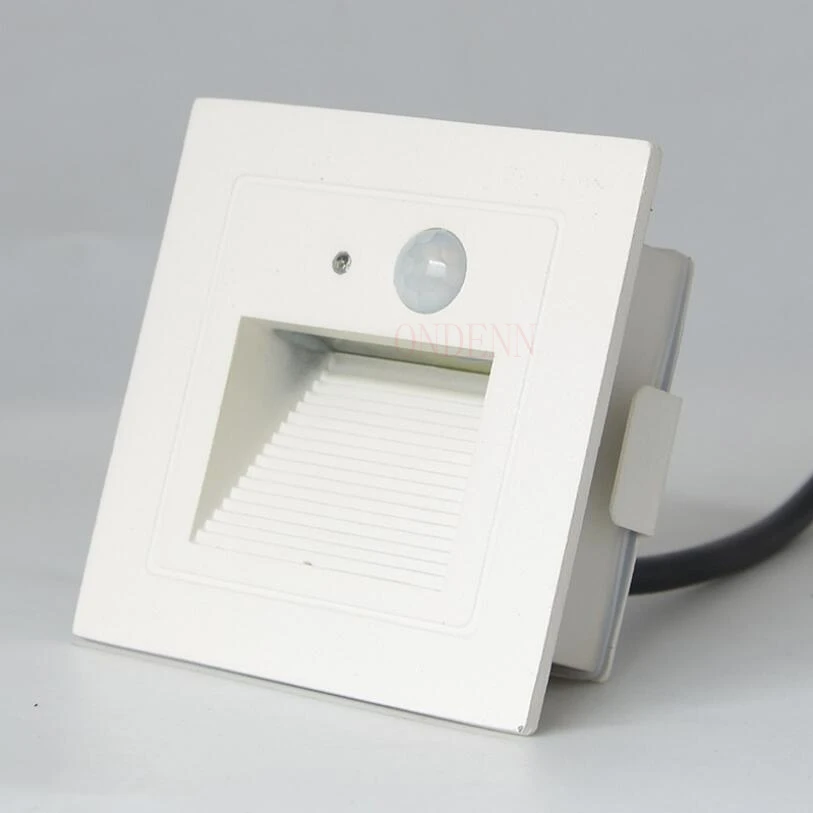 Утопленный настенный светильник с датчиком движения светодиодная лампа для