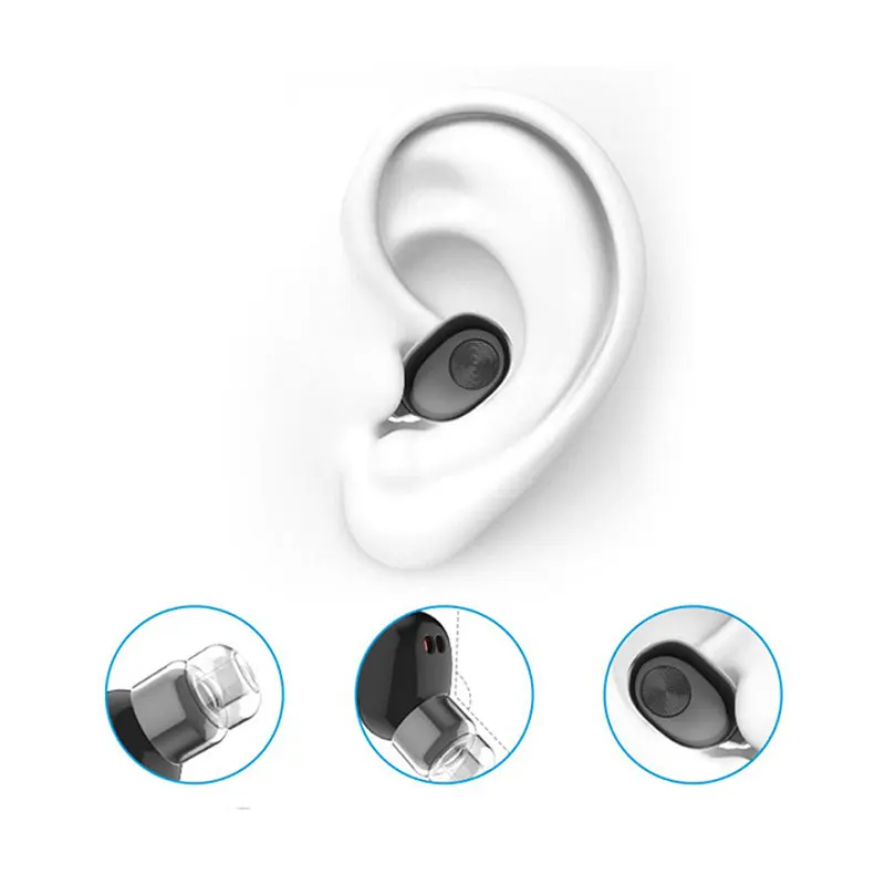 Мини Bluetooth наушники беспроводные с микрофоном 700 мАч зарядная коробка стерео