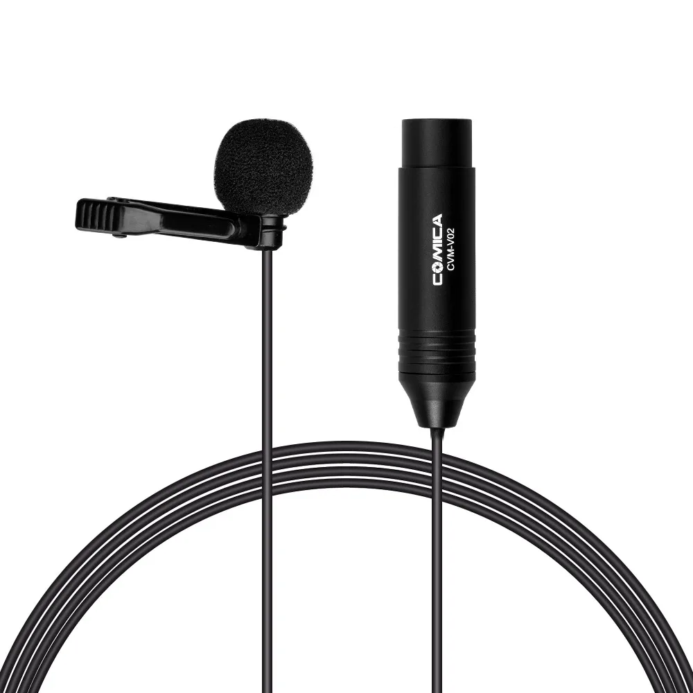 

Comica CVM-V02O XLR 48V Phantom Power Omnidirectional Lavalier Microphone for Canon Sony Panasonic with Windscreen and Windmuff