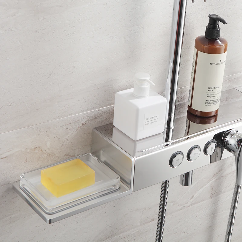 FLG Ванная комната смеситель для душа набор 8 дюймов душевая головка ABS ручной душ