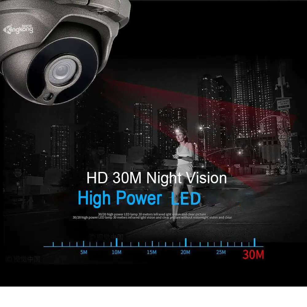 Kingkonghome металлическая POE ip камера 4MP ONVIF сетевая водостойкая Камера Безопасности s