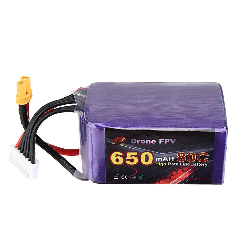 My Red Beret 22.2V 650mAh 80C 6S Lipo Battery For FPV RC Drone | Игрушки и хобби
