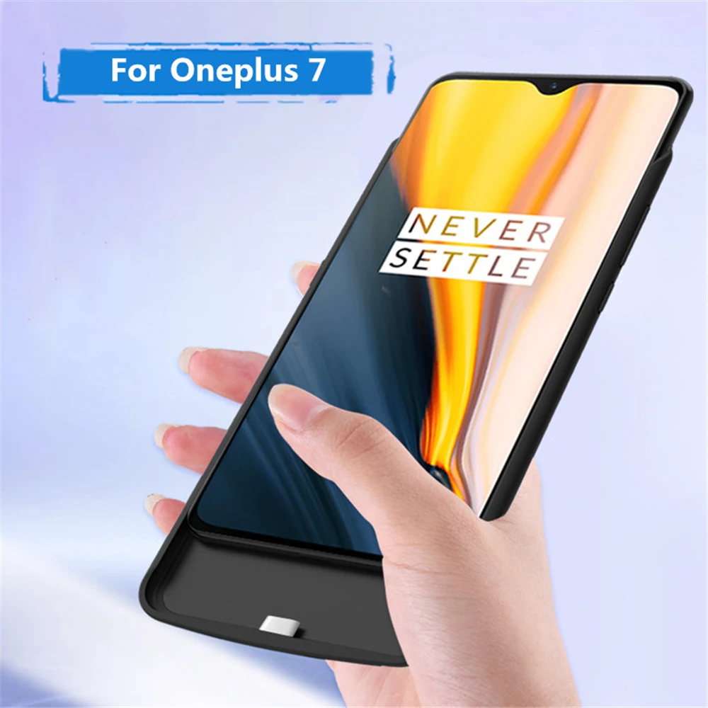 Внешний аккумулятор зарядное устройство чехол для Oneplus 7 power Bank 6500 мАч портативный