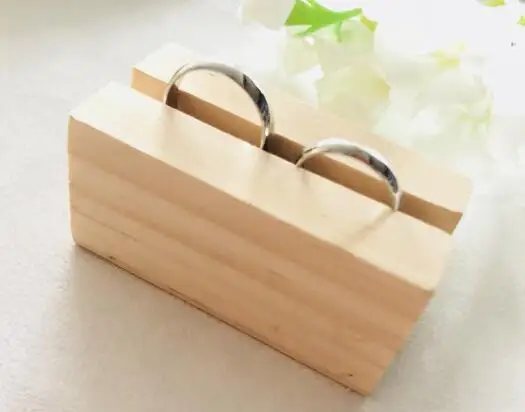 No Custom Box Новое поступление кольцо держатель обручальное кольцо на заказ коробка деревянная невеста жених ювелирный держатель Брошь маленький цветок из прозрачного хрусталя уникальные подарочные принадлежности - Цвет: No Custom Box