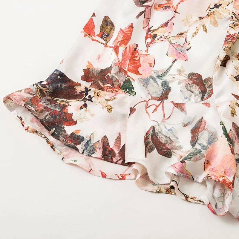 Комбинезон Для женщин комбинезон Timechee Boho Стиль Свободные шифона с принтом спинки