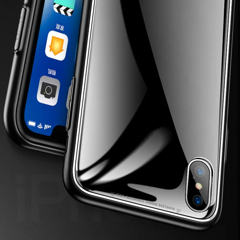 Чехол TOTU для iPhone X/XR/XS Max цветной чехол из закаленного стекла задняя крышка чехлы |