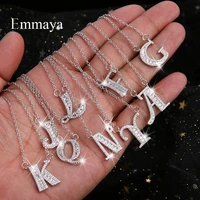 emmaya letters chain pendants necklaces womens zircon hip hop jewelry with gold tennis chain party wedding gift