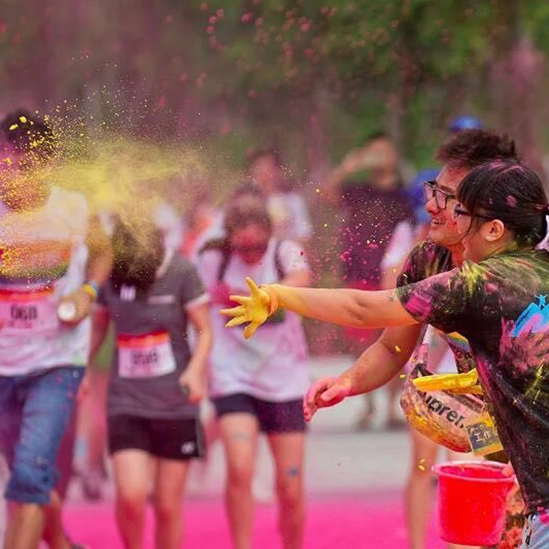 100 г/пакет Holi Festival цветной порошок веселый безопасный карнавал улица поднимает
