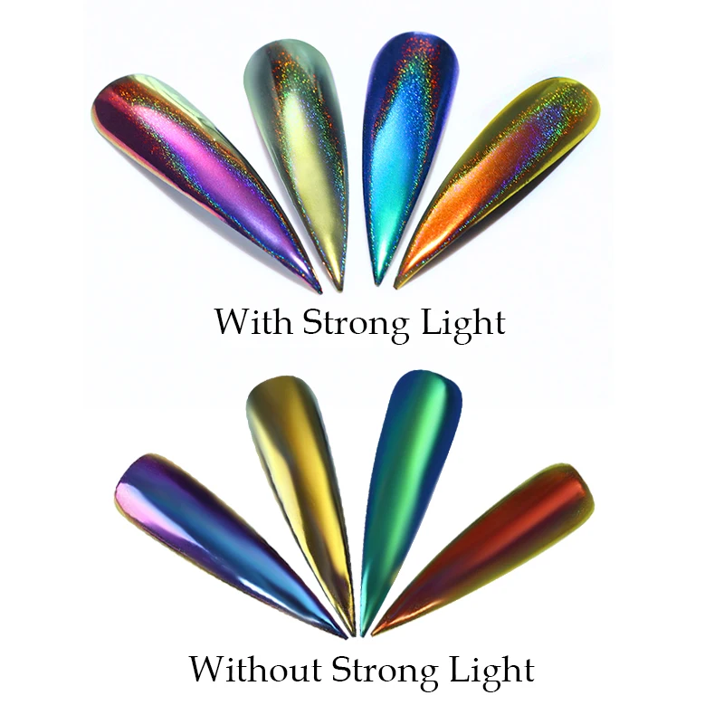 Маникюрный холо порошок с павлином 0 2 г зеркальный хромированный пигмент для